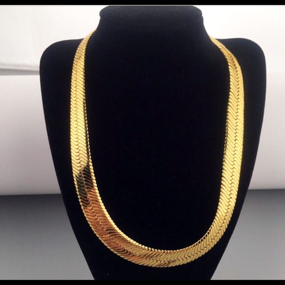 Jewelry | 18k Gold Plated Herringbone 